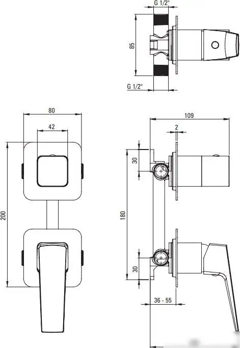 Смеситель Deante Blur BQL D44P - фото товара