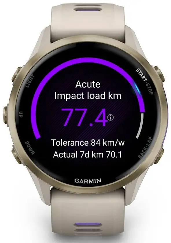 Умные часы Garmin Forerunner 970 47 мм (бежевый/фиолетовый) – фото товара