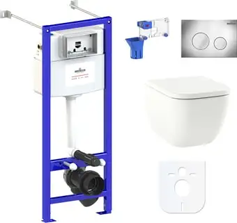 Унитаз Lavinia Boho Relfix One Compacto 7 в 1 87050150 (хром пластик) - изображение в каталоге