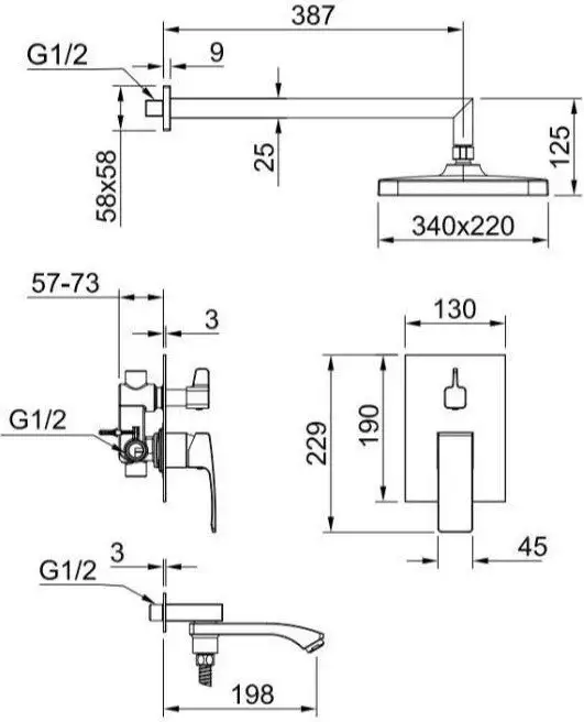 Душевая система Raglo R01.27 - фото товара