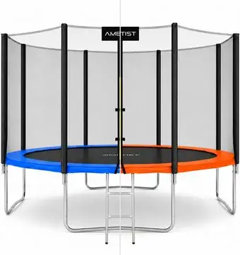 Батут AMETIST Outside D374-12FT (синий/оранжевый) – изображение в каталоге