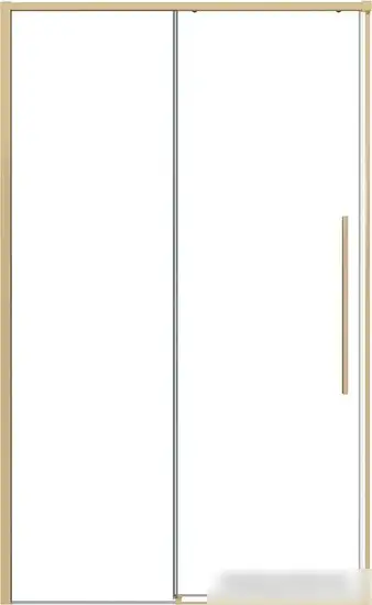 Душевая дверь Grossman Galaxy 100.K33.01.130.32.00 130x195 (золото сатин/стекло прозрачное) - фото товара