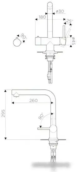 Смеситель Omoikiri Takamatsu (нержавеющая сталь) - фото товара