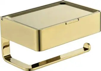 Держатель для туалетной бумаги Grocenberg AC0050 (золото глянец) – изображение в каталоге