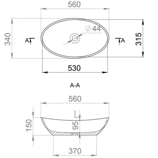 Умывальник Salini Callista 1101103G - фото товара