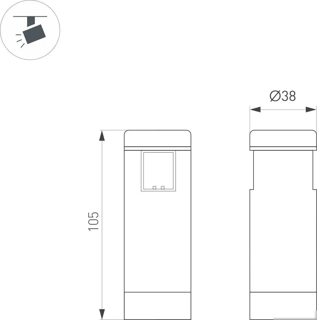 Трековый светильник Arlight ART-APRIORI-SPOT-R40-8W Warm3000 GD 36deg 039297 – фото товара