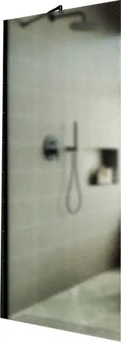 Душевая стенка MaybahGlass 89x195 MGD-690-6ш (сатин стекло/черный) - изображение в каталоге