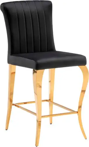 Стул Woodville Joan полубарный (черный/золотой) – изображение в каталоге