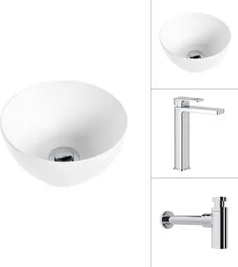 Умывальник Lauter 21601E + Cascade 21СК0655C с сифоном 21635CH (хром) - изображение в каталоге