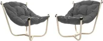 Кресло M-Group Чил 29360509 (2 шт, бежевый/серая подушка) – изображение в каталоге