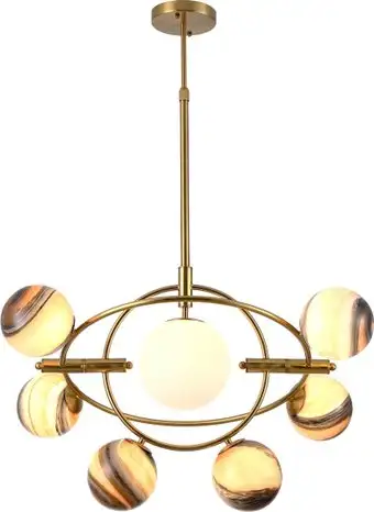 Подвесная люстра DeLight Collection Planet KG1122P-7B (brass) – изображение в каталоге