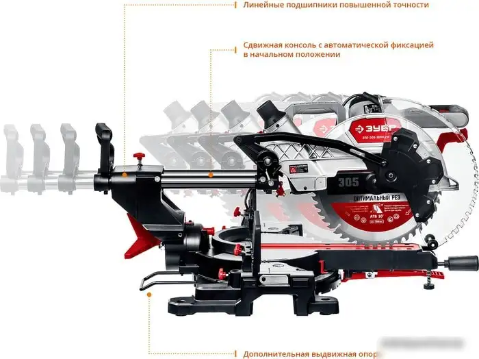 Торцовочная пила Зубр ЗПТ-305-1800 ПЛ – фото товара