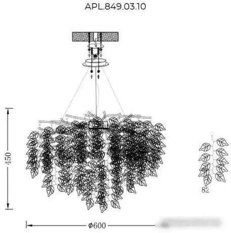 Подвесная люстра Aployt APL.849.13.10 – фото товара