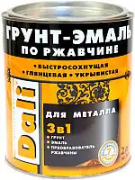 Грунт-эмаль Dali По ржавчине 3 в 1 2 л (винно-красный)