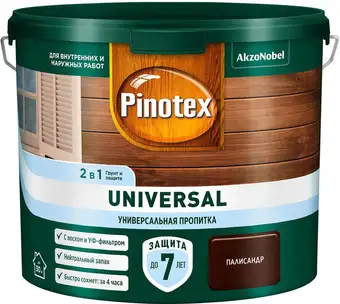 Пропитка Pinotex Universal 2 в 1 9 л (палисандр)