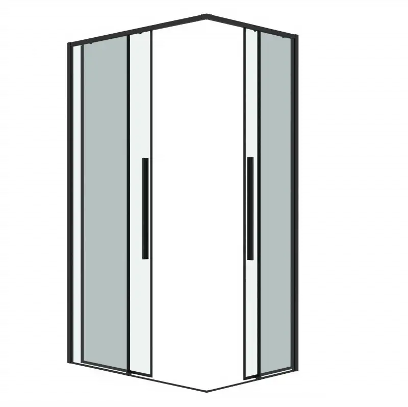 Душевой уголок Grossman Galaxy 110x90x195 300.K33.01.1190.21.00 (черный матовый/прозрачное стекло) - фото товара