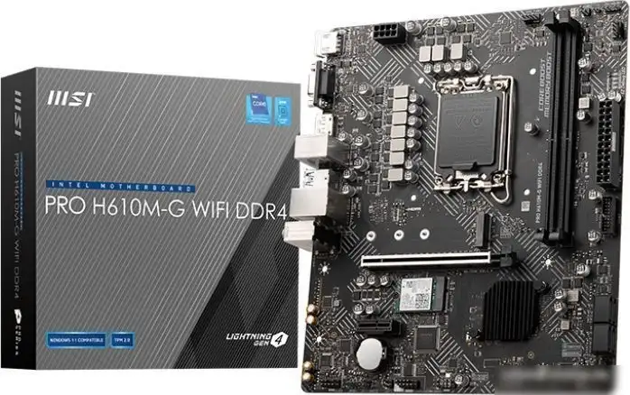 Материнская плата MSI PRO H610M-G WiFi DDR4 – фото товара