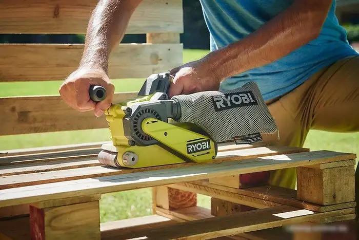 Ленточная шлифмашина Ryobi R18BS-0 [5133002916] – фото товара