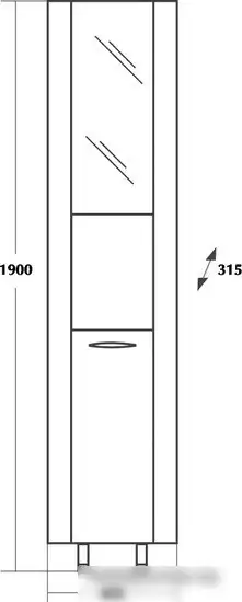 Onika Шкаф-пенал Дюна 30.15У правый (белый) [403036] – фото товара