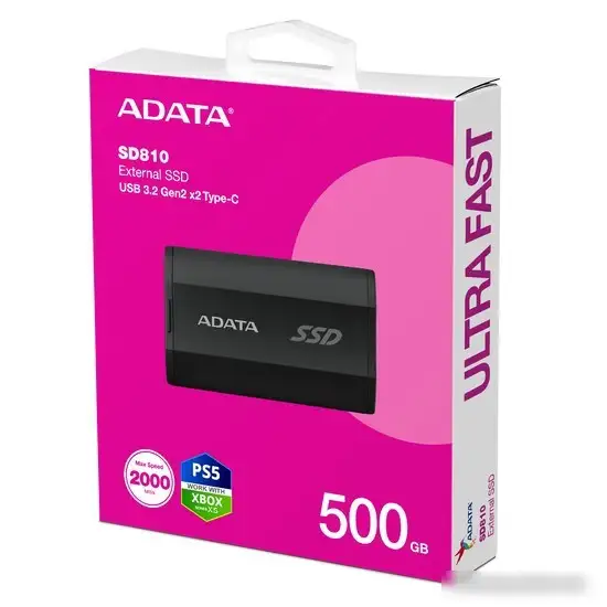 Внешний накопитель ADATA SD810 500GB SD810-500G-CBK – фото товара