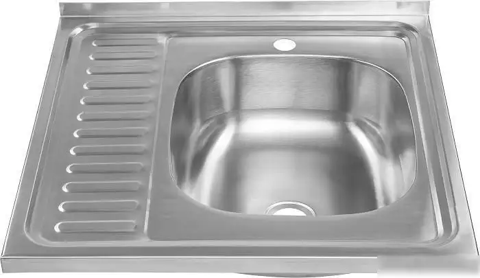 Кухонная мойка Saniteco 6060-R (с сифоном) - фото товара