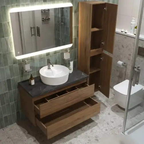 BelBagno Тумба с умывальником Kraft 80 KRAFT80RT-KEPMNO-1306-SET – фото товара