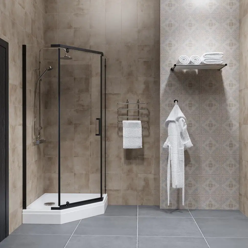 Душевой уголок Triton Дека-Блэк 100х100 (с поддоном) - фото товара