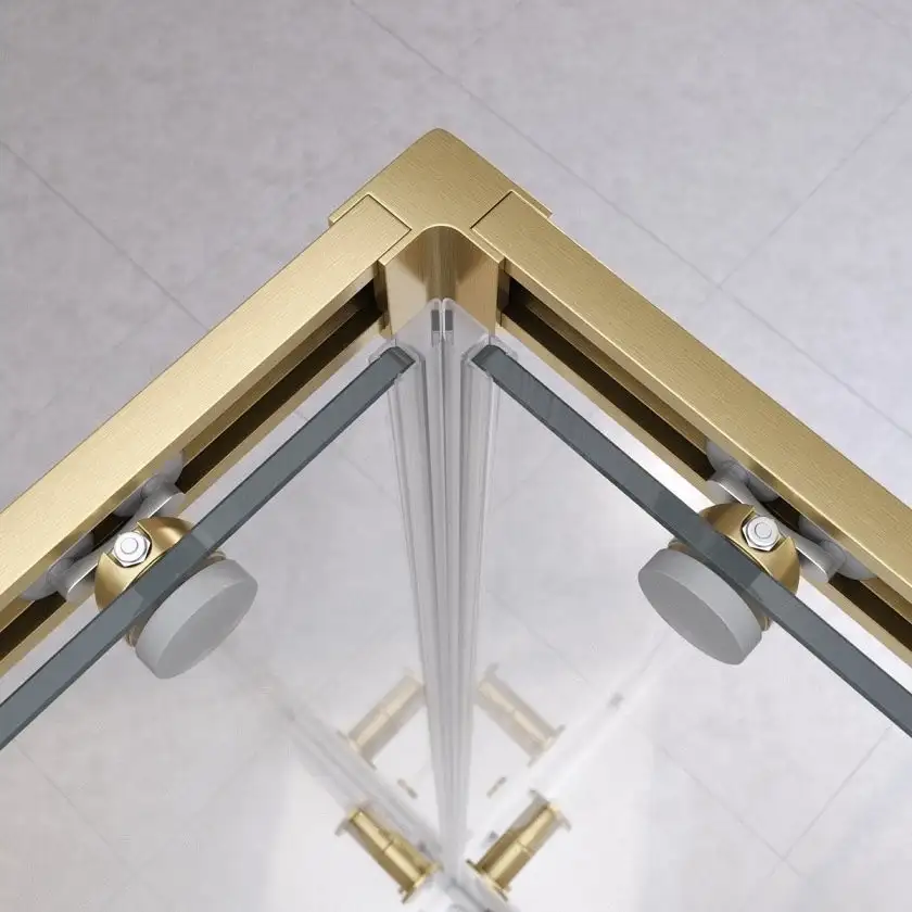 Душевой уголок Cezares RELAX-304-A-2-90-C-BORO (брашированное золото) - фото товара