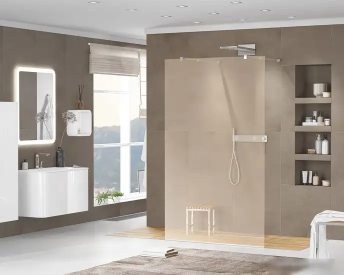 Душевая стенка Cezares LIBERTA-L-2-100-120-BR-Cr - фото товара