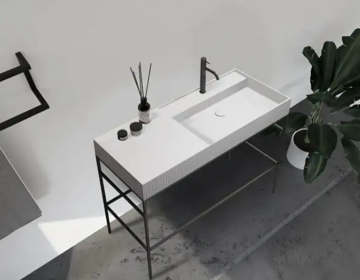 Abber Консоль с умывальником Stein AS2647 (белый матовый) – фото товара