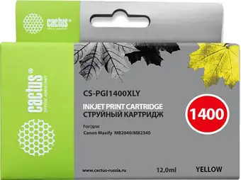 Картридж CACTUS CS-PGI1400XLY (аналог Canon PGI-1400XL Y) – изображение в каталоге