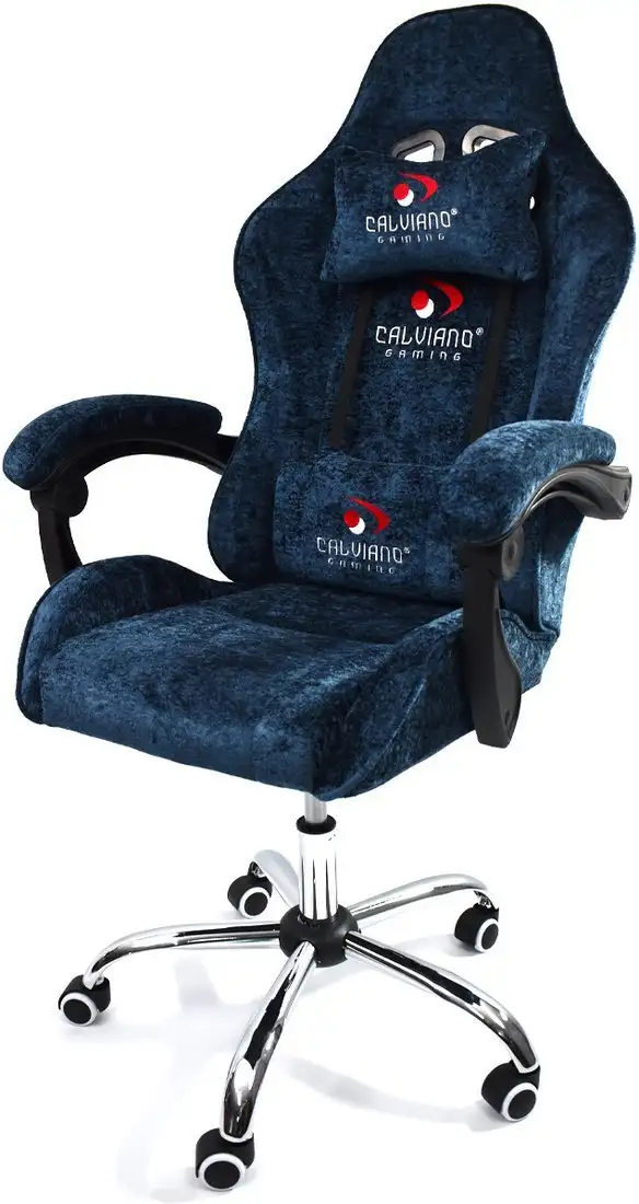 Игровое (геймерское) кресло Calviano Nero (blue plush) – фото товара