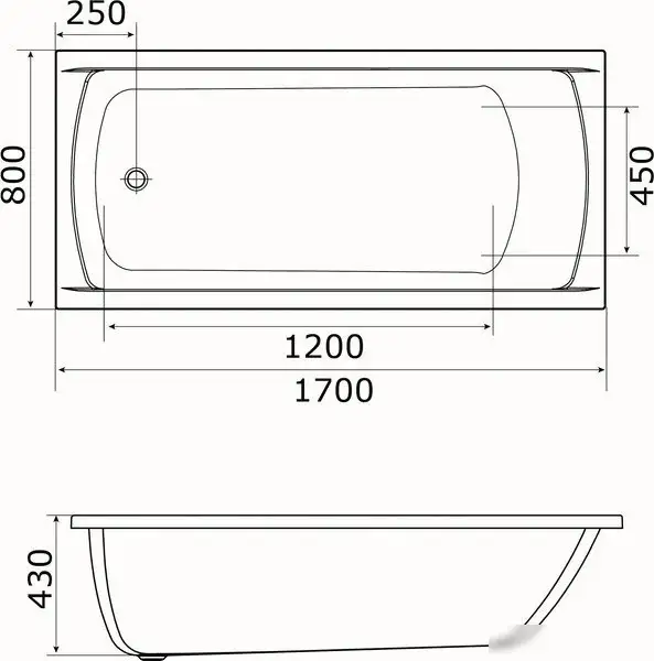 Ванна 1Марка Modern 170x80 - фото товара