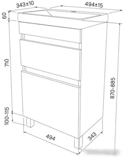 IDDIS Тумба под умывальник Zodiac ZOD5ABFi95 – фото товара