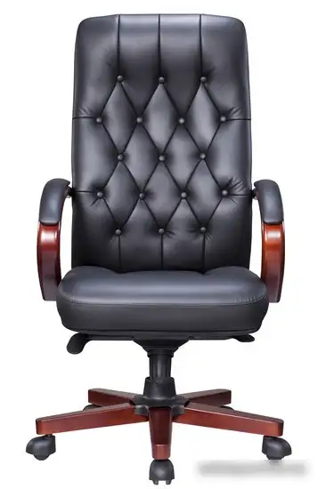 Кресло Everprof Monaco Wood (экокожа, черный) – фото товара