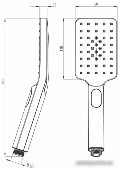 Душевая лейка Deante Alpinia Nero NGA N51S - фото товара