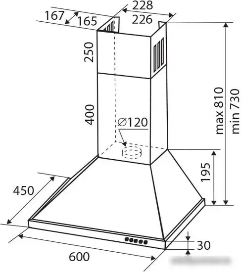 Кухонная вытяжка Zigmund & Shtain K 139.6 B - фото товара