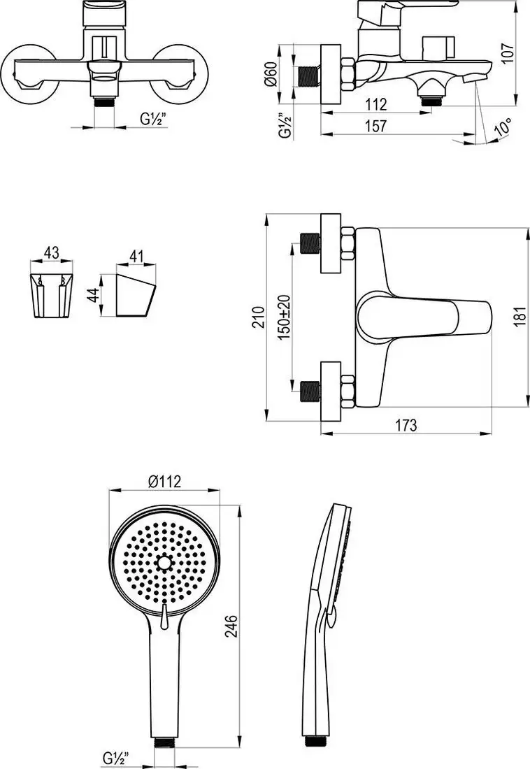 Смеситель Decoroom DR29036 - фото товара