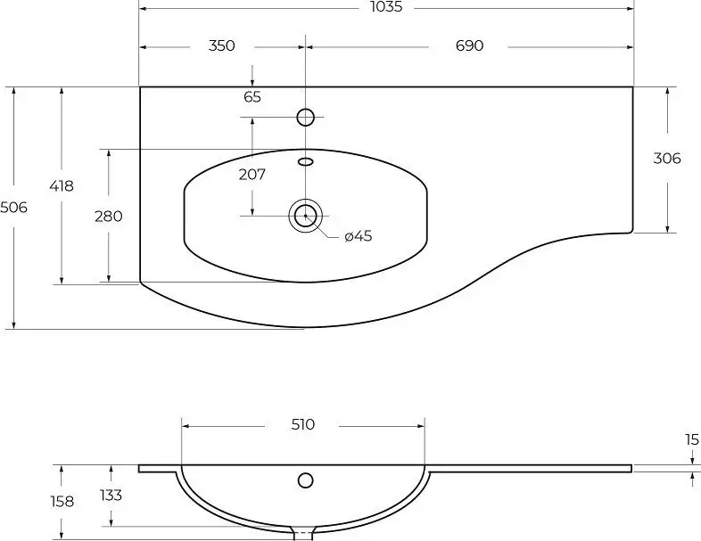 Умывальник Cezares Extra 82409 - фото товара