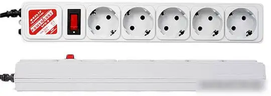 Сетевой фильтр Power Cube 5 розеток, серый, 5 м (SPG-B-15) – фото товара