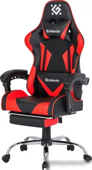 Кресло Defender Pilot (черный/красный) – фото товара