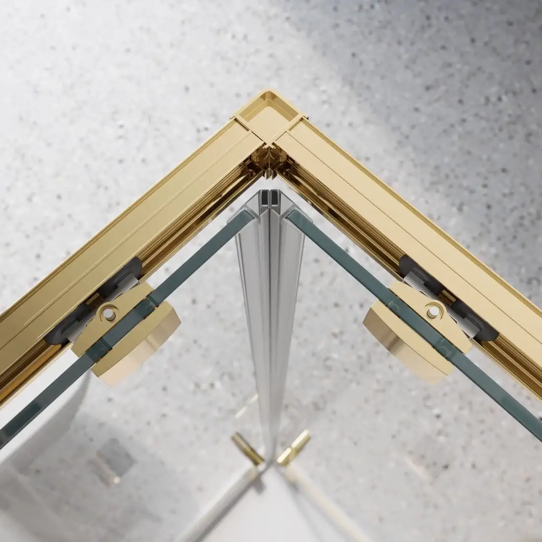 Душевой уголок BelBagno Luce-A-2-100-C-ORO - фото товара