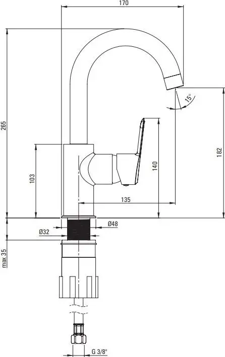 Смеситель Deante Arnika BQA 024M - фото товара