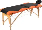 Массажный стол Atlas Sport складной 2-с 60 см деревянный (черно-оранжевый) – изображение в каталоге