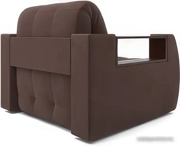 Кресло-кровать Мебель-АРС Барон №3 (велюр, молочный шоколад НВ-178 13) – фото товара