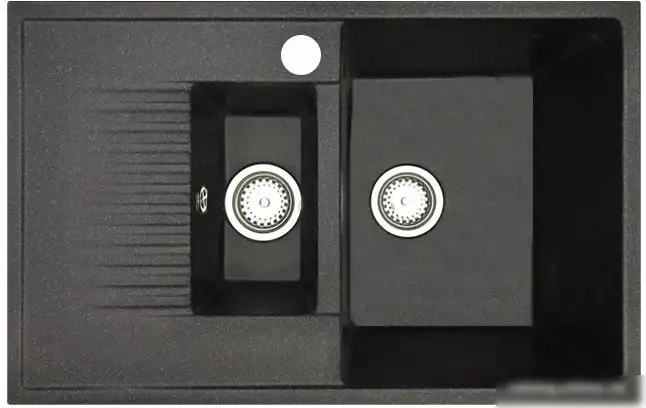 Кухонная мойка БелЭворс Forma R + смеситель W74004-2 + дозатор L405F (черный) - фото товара