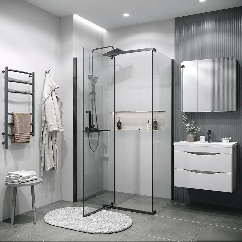 Душевая стенка Grossman Pragma 100х195 200.K33.03.100.42.00 (графит сатин/стекло прозрачное) - фото товара