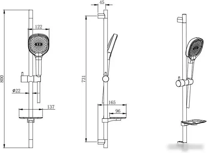 Душевой гарнитур Aquatek AQ2021CR - фото товара