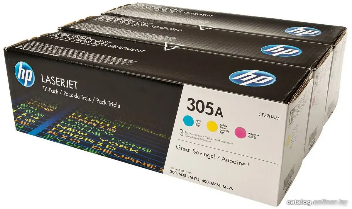 Картридж HP 305A 3-pack (CF370AM) – фото товара