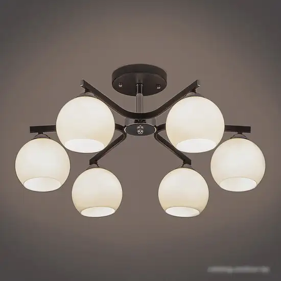 Люстра средней высоты Евросвет Blasco 30145/6 хром/венге – фото товара